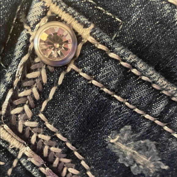 Miss Me Mid Rise Women's Dark Blue Jeans - Picture 10 of 16